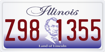 IL license plate Z981355