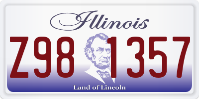 IL license plate Z981357