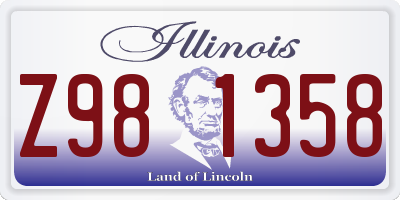 IL license plate Z981358