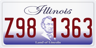 IL license plate Z981363