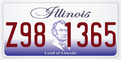 IL license plate Z981365