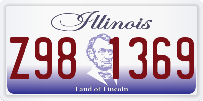 IL license plate Z981369