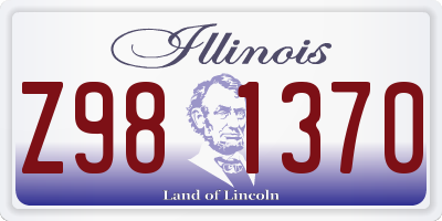 IL license plate Z981370