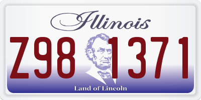 IL license plate Z981371