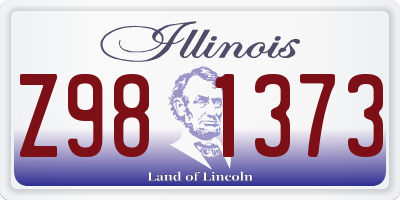 IL license plate Z981373