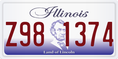 IL license plate Z981374