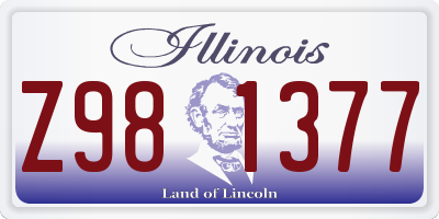 IL license plate Z981377