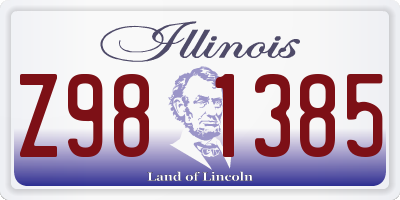 IL license plate Z981385