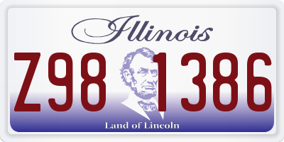 IL license plate Z981386