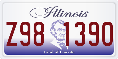 IL license plate Z981390