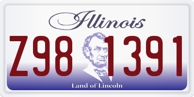 IL license plate Z981391