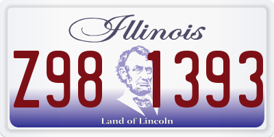 IL license plate Z981393