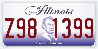 IL license plate Z981399