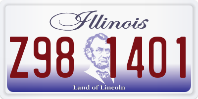 IL license plate Z981401