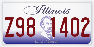 IL license plate Z981402