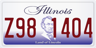 IL license plate Z981404