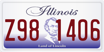 IL license plate Z981406