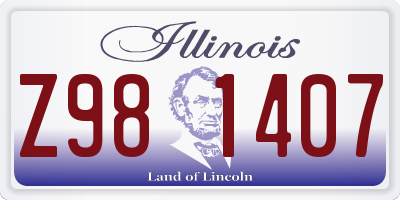 IL license plate Z981407