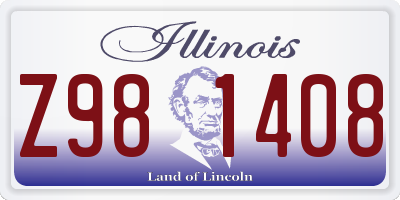 IL license plate Z981408