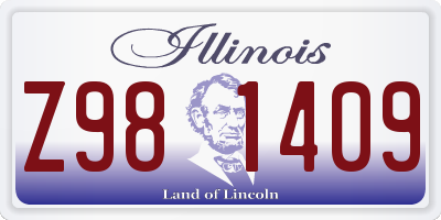 IL license plate Z981409