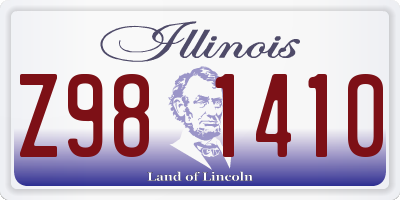 IL license plate Z981410