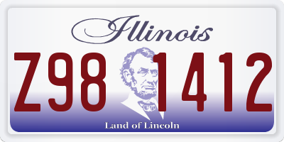 IL license plate Z981412