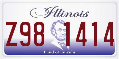 IL license plate Z981414