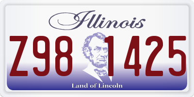 IL license plate Z981425