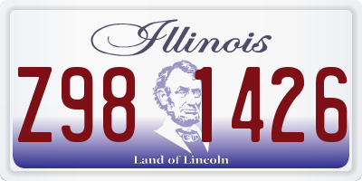 IL license plate Z981426