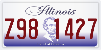 IL license plate Z981427