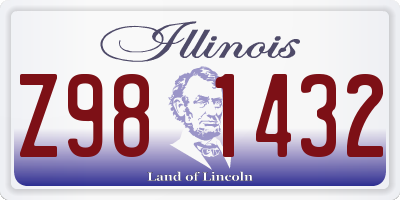 IL license plate Z981432