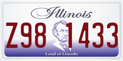 IL license plate Z981433