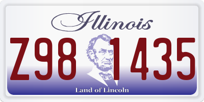 IL license plate Z981435