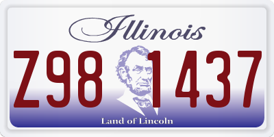 IL license plate Z981437