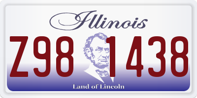 IL license plate Z981438