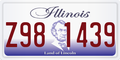 IL license plate Z981439