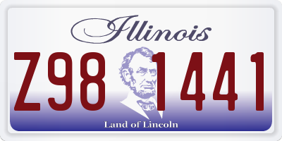 IL license plate Z981441