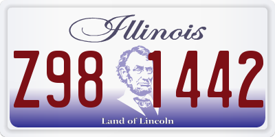 IL license plate Z981442