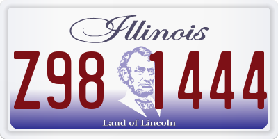 IL license plate Z981444