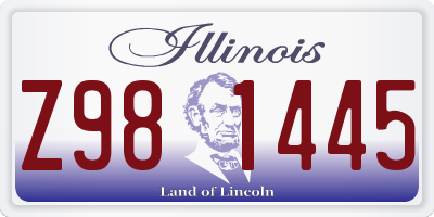 IL license plate Z981445