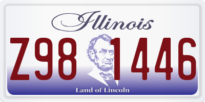 IL license plate Z981446