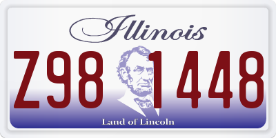 IL license plate Z981448