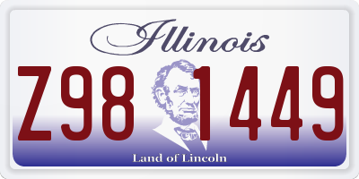 IL license plate Z981449