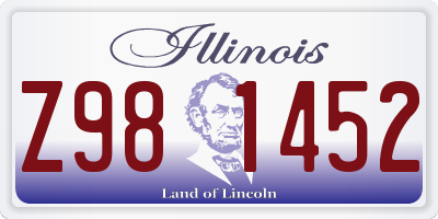 IL license plate Z981452