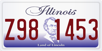 IL license plate Z981453