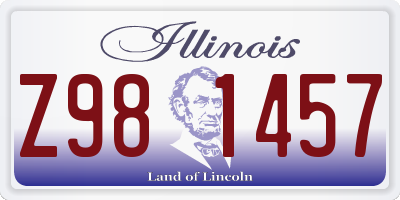 IL license plate Z981457