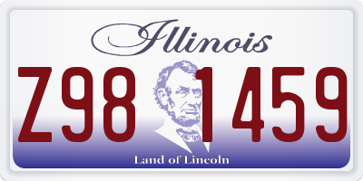 IL license plate Z981459