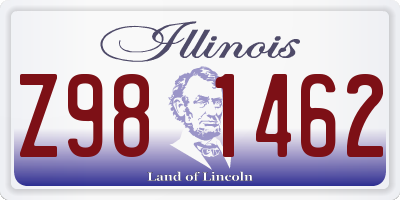 IL license plate Z981462