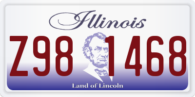 IL license plate Z981468