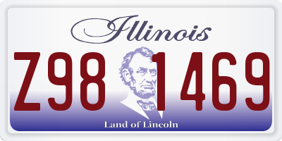 IL license plate Z981469